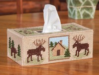 Mary Maxim Woodland Tissue Box Cover Plastic Canvas Kit on sale Mary Maxim Woodland Tissue Box Cover Plastic Canvas Kit on sale