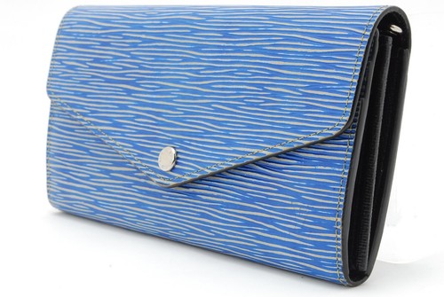 Louis-Vuitton Epi Long Wallet Portefeuil Sarah M61649 Blue - Picture 2 of 10