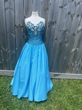 vintage glam Mike Benet gown dress S prom quinceneara strapless pageant