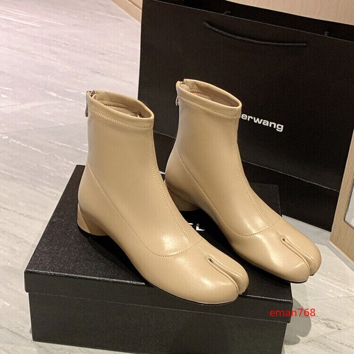 Womens Fashion Ankle Boots Tabi Shoes Flat Split Toe Stretched Zipper Shoes Size - Imagen 6 de 18