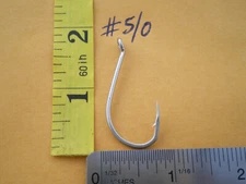 25 PCS. STAINLESS STEEL OCTOPUS HOOKS, BEAK STYLE SIZE #5/0 OFF SET