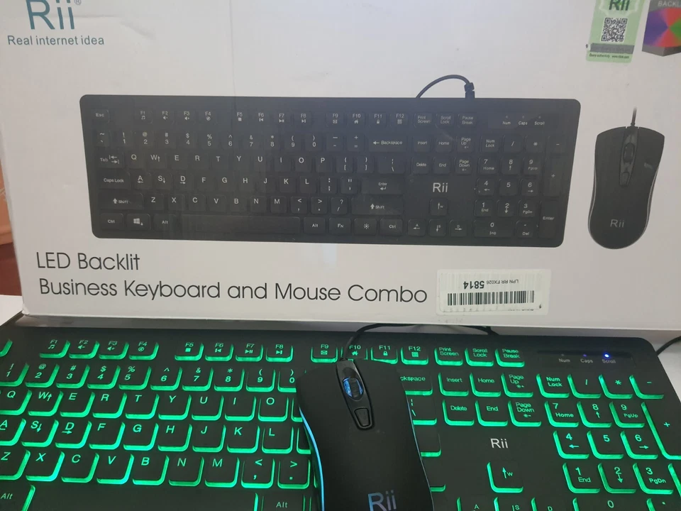 Business keyboard and mouse Combo. LED Backlit Real Internet Idea. RII - Image 2 of 4