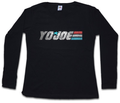 YO JOE DAMEN LANGARM T-SHIRT GI Joe Commander Cobra Kai Destro Action Force