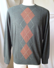 DOCKERS MENS SWEATER LONG SLV CREW NECK PULLOVER GREEN SOFT ACRYLIC PULLOVER L