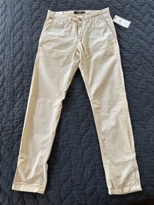 SCOTCH & SODA Men's 30x32 Mott Stretch Cotton Super Slim Beige Chinos MSRP $125
