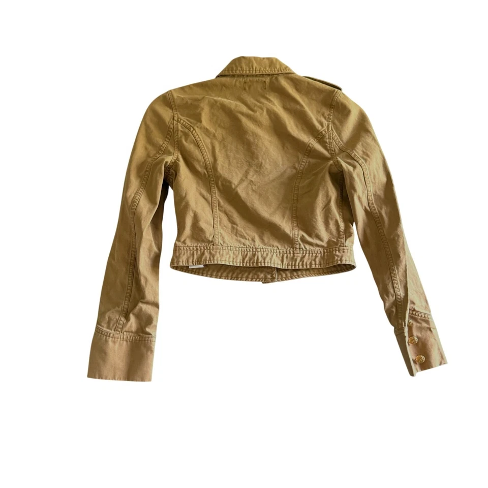 Ralph Lauren Botón Frontal Recortado Jeans Chaqueta Denim Niñas Talla 14 Tostado Caqui Foto 2 de 4