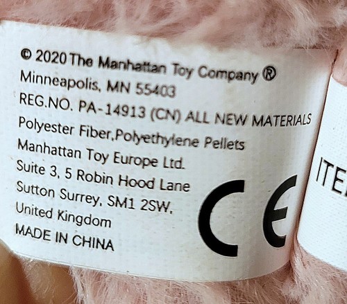 Pink Elephant Plush Manhattan Toy Polka Dot Ears Pattern Pal Stuffed Animal 13" - Picture 7 of 8