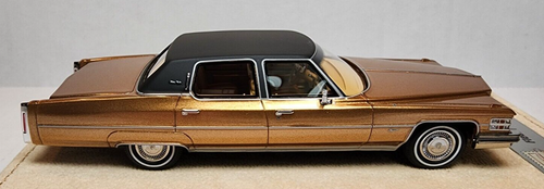 Stamp Models 1:43 1974 Cadillac Fleetwood Brougham Victorian Amber Firemist RARE - Picture 3 of 5