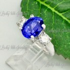 4.80 ct 14k Solid White Gold Ladies Natural Tanzanite Diamond Ring  3 stone — photo 4