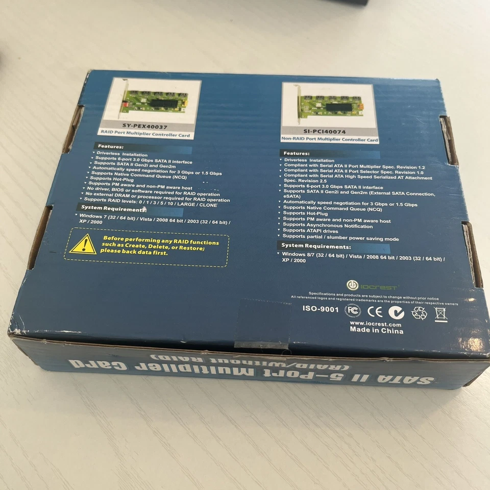 I/O Crest SI-PCI40074 PCI Mount 5 Port SATA II Multiplier Card - Image 4 of 4