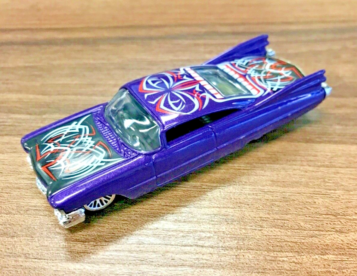Hot Wheels '59 Cadillac #091 HW '05 Pin Hedz 1/5 Purple Loose VHTF