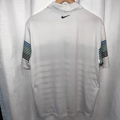 Camisa polo de golf Nike para hombre grande a rayas Dri Fit Tour Performance LEER - Imagen 3 de 9