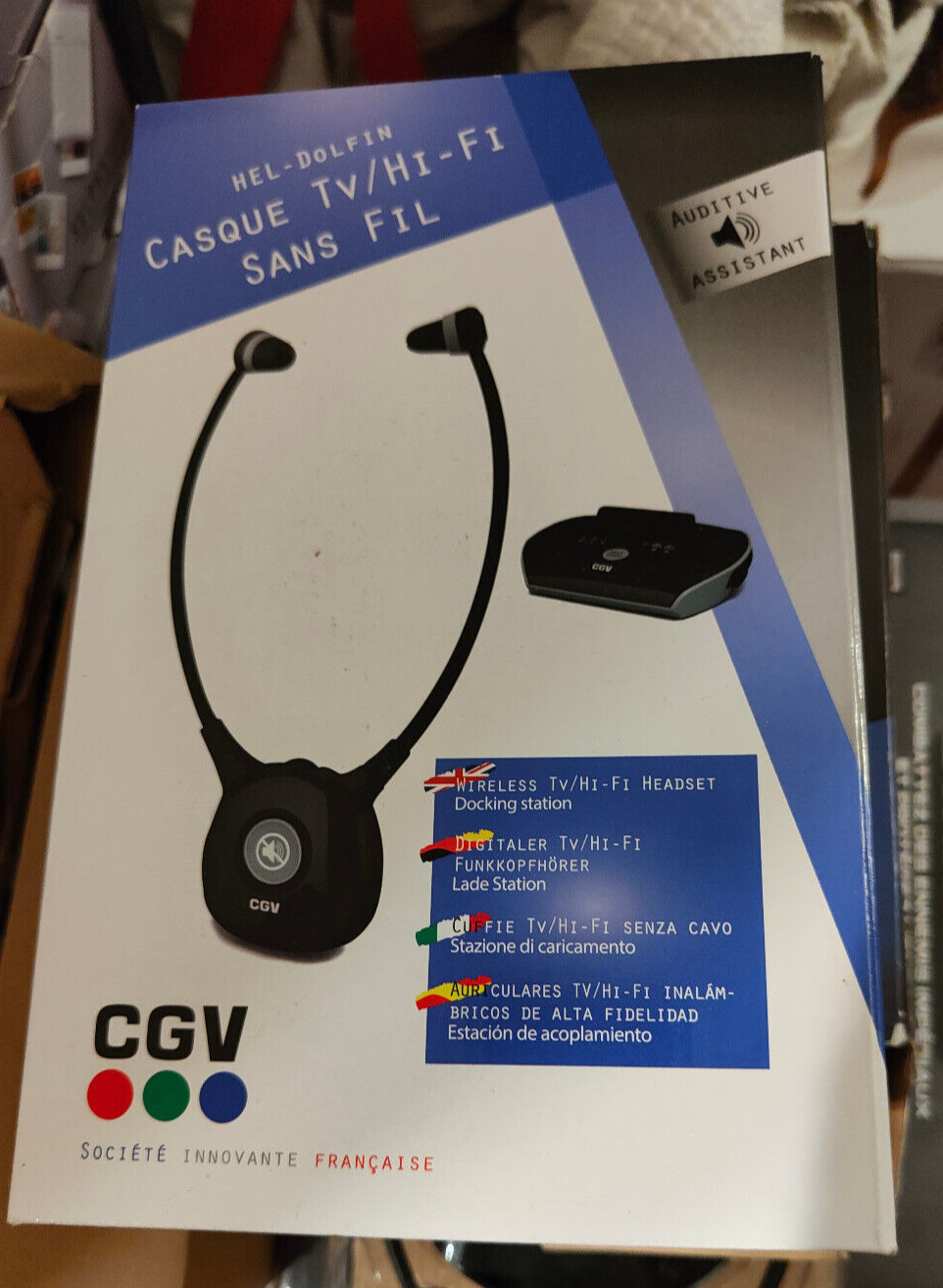 CGV DOLFIN SAPHIR Casque TV sans fil optique rechargeable