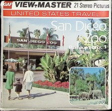 San Diego Zoo 1 3d View-Master 3 Reel Packet 1977 NEW SEALED
