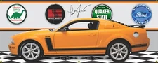 2007 FORD MUSTANG BOSS 302 PARNELLI JONES CAR GARAGE SCENE BANNER SIGN ART MURAL
