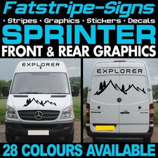 to fit MERCEDES SPRINTER GRAPHICS STICKERS STRIPES CAMPER VAN MOTORHOME SWB MWB