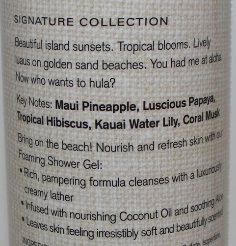NEW BATH & BODY WORKS GOLDEN PINEAPPLE LUAU FOAMING SHOWER GEL WASH FOAM HAWAII - Picture 3 of 3