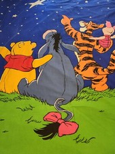 VTG 90s Disney Winnie The Pooh Reversible Comforter Cover Duvet Twin Size
