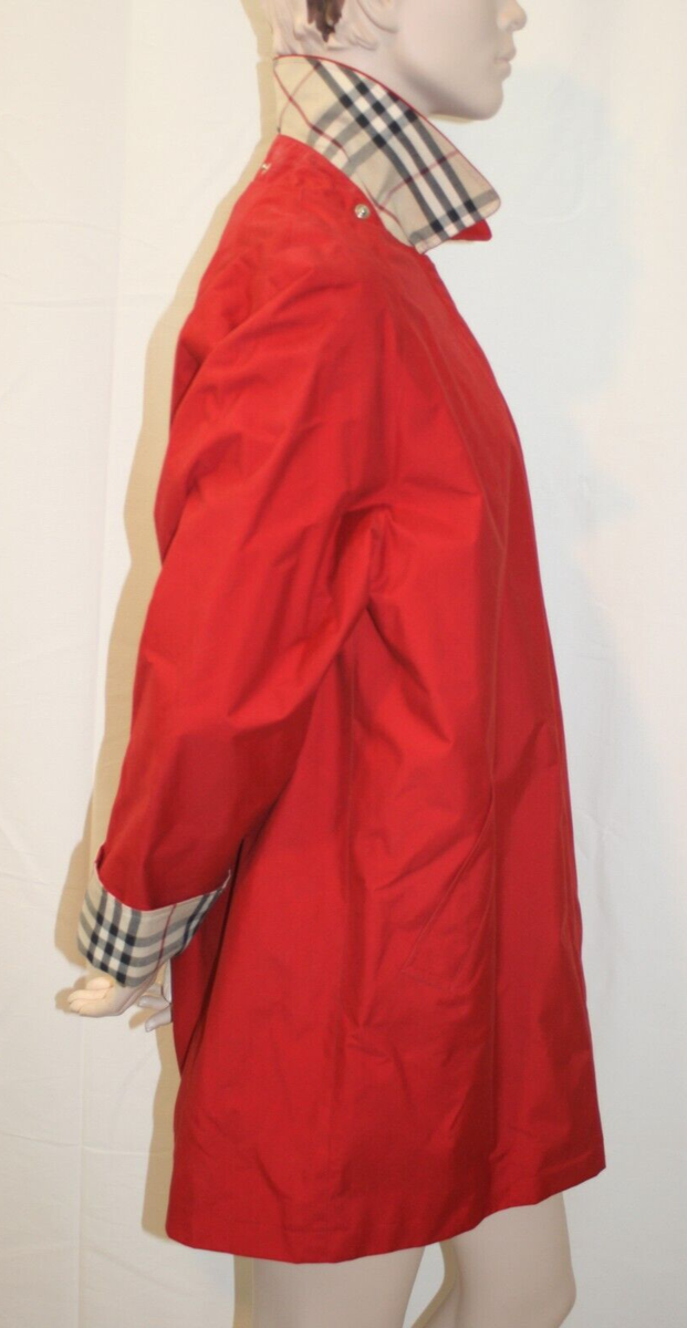 BURBERRY LONDON Red Winter Coat Removable Hood & Lining