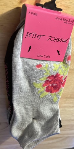Betsey Johnson Low Cut Socks Shoe Sz 5-10 2 Pkgs Total 12 Pair NWT - Picture 2 of 6