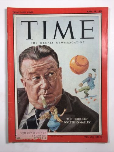 Time Magazine 28. April 1958 Walter O'Malley von den Dodgers - vollständiges Magazin - Bild 1 von 3