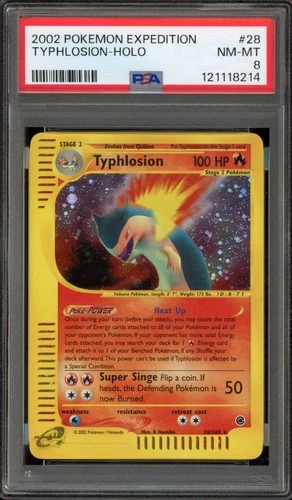 Pokemon Typhlosion Expedition Holo Rare #28 PSA 8