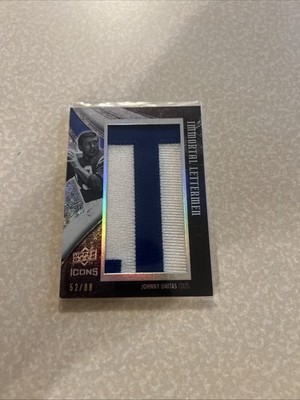2008 Upper Deck Icons Immortal Lettermen Johnny Unitas #JU2 Team Names /88  T 