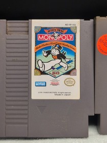 Original Nintendo NES Games Pinball X3 & Monopoly Mario High Speed Quest