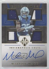2019 Panini Majestic Capstones Gold 18/49 Marlon Mack #CP-MM Auto jn3