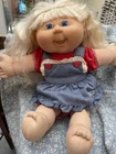 Vintage/Retro 2004 CABBAGE PATCH KIDS DOLL Girl Dolly Blue Eyes Romper Dress