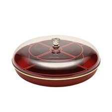 Geteiltes Serviertablett Nuss- und Bonboniere Mehrzweck mit Deckel Snackplatte für