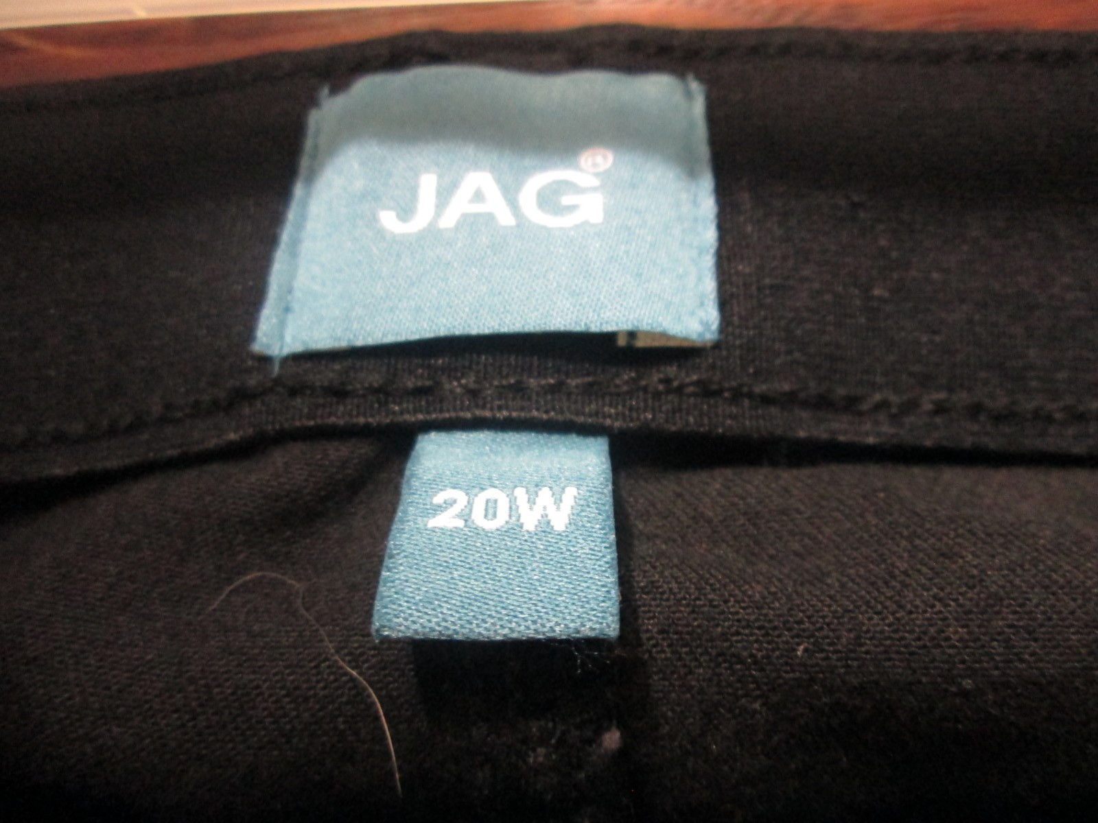 Jag Jeans Ruby Straight Leg 20W Mid Rise Best Kept Secret Black Stretch Denim