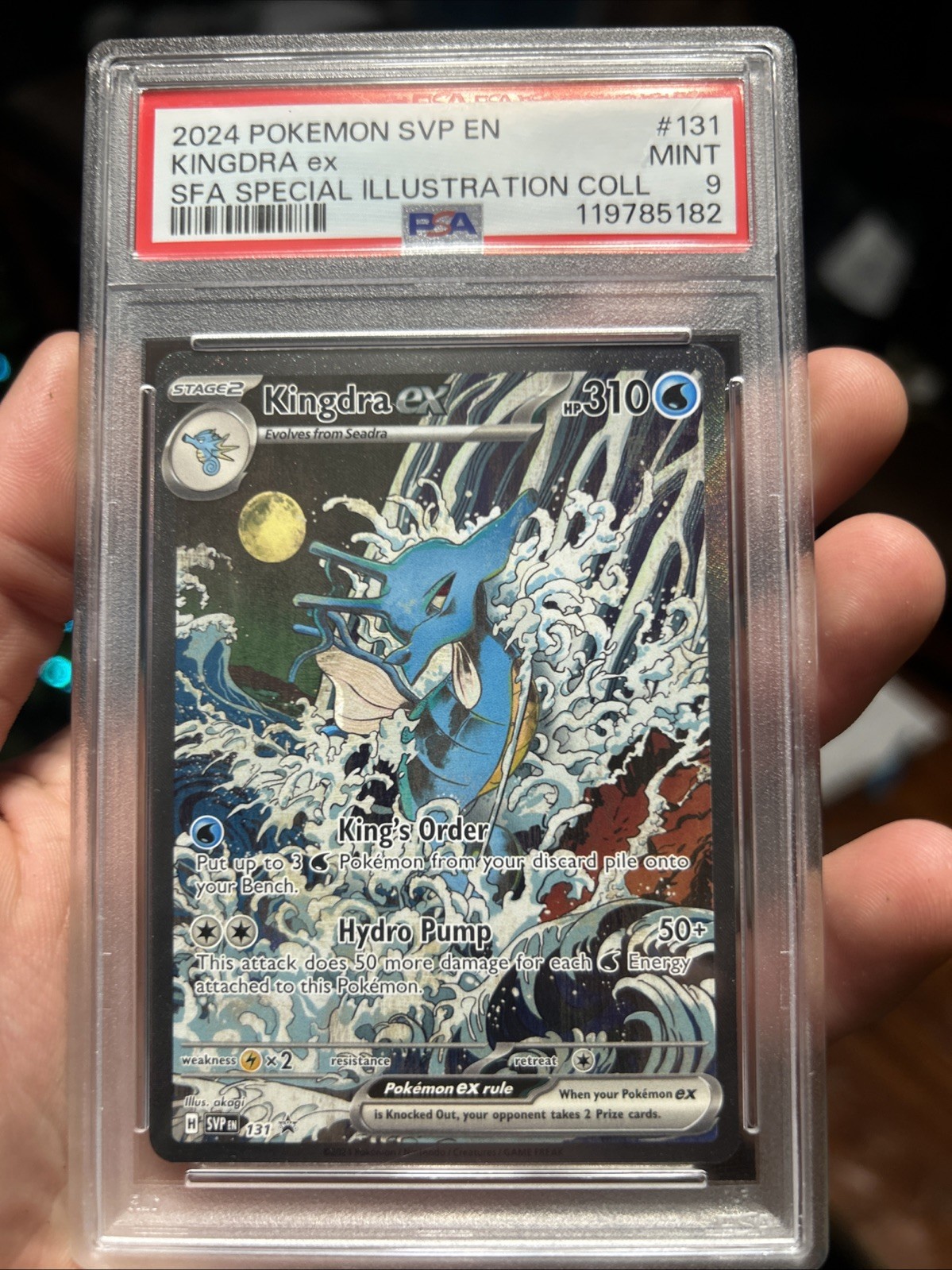 Kingdra ex 131 Sv: Scarlet & Violet Promo Card PSA 9 Pokemon