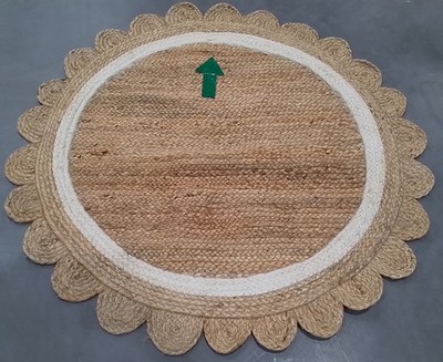NATURAL/IVORY 4'-0'' x 4'-0'' Broken Thread Rug Reduced Price 3172810781 NF896A-4R