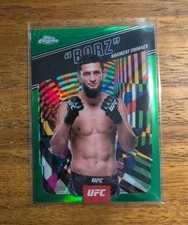 2025 Topps Chrome UFC Khamzat Chimaev Borz Green Refractor 99/99 eBay 1/1