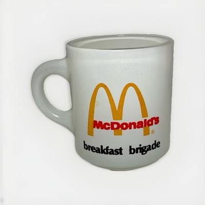 Vintage McDonald's Breakfast Brigade Coffee Glass Mug 3 1/2'' tall