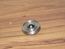 Hand Turned Stainless Coin Type Top, Stainless Ball Bearing