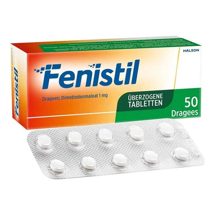 Fenistil Dragees, Dimetindenmaleat 1 mg/Tablette, Antiallergikum · 50 St · PZN 0
