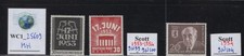 WC1_25609.GERMANY-BERLIN. 1953-1954 stamps. Sc. 9N99-9N100, 9N104. MH