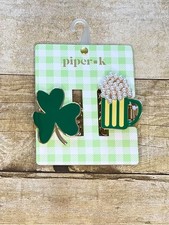 Piper K St. Patrick's Day Theme Hair Claw Clips Brand New on Card