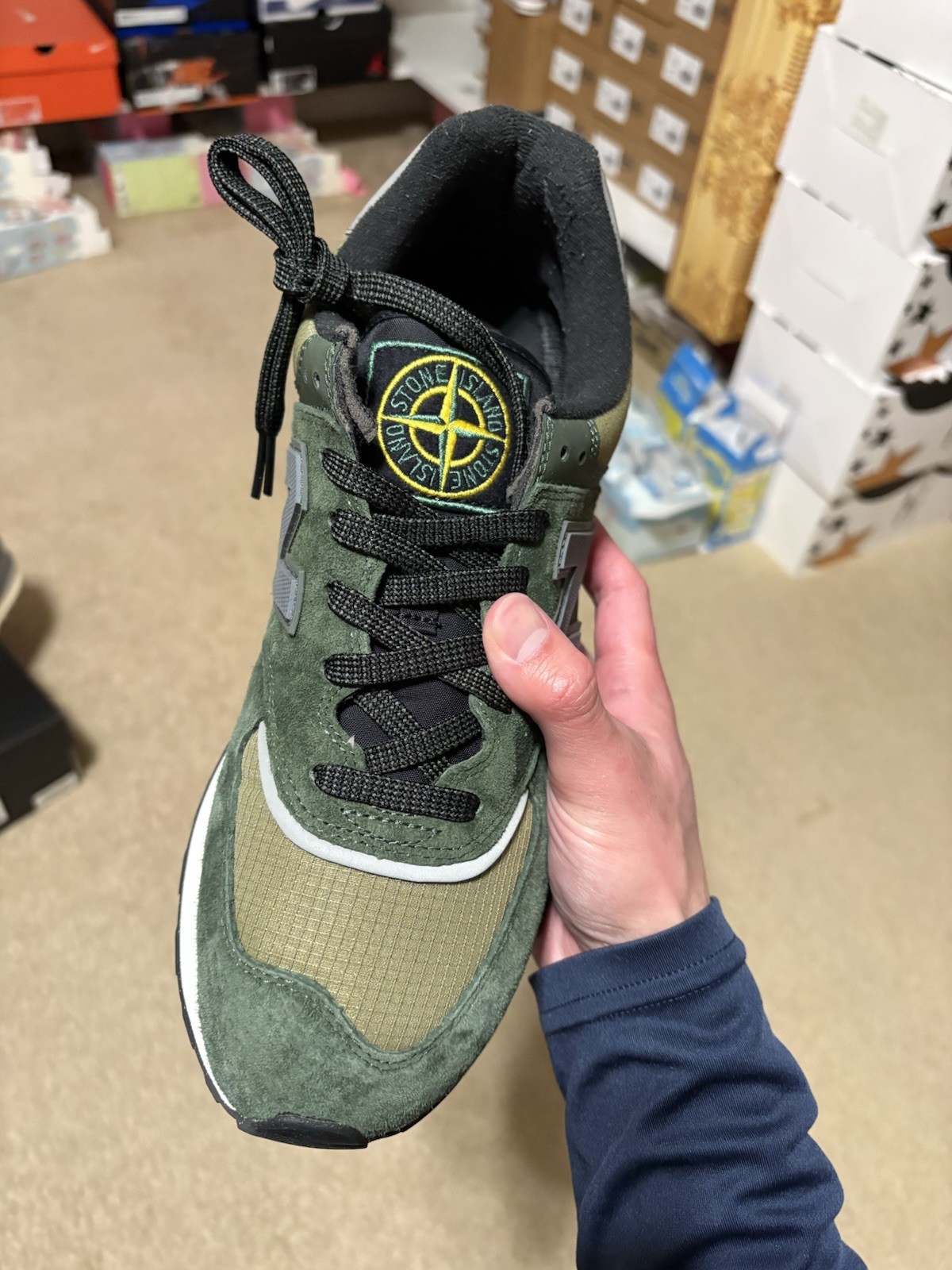 Size 11 - CLEAN New Balance 574 Legacy Stone Island Dark Green thumbnail 12