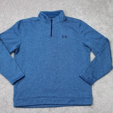 Under Armour Golf Sweatshirt Mens Large Blue UA Storm SweaterFleece  Zip L/S