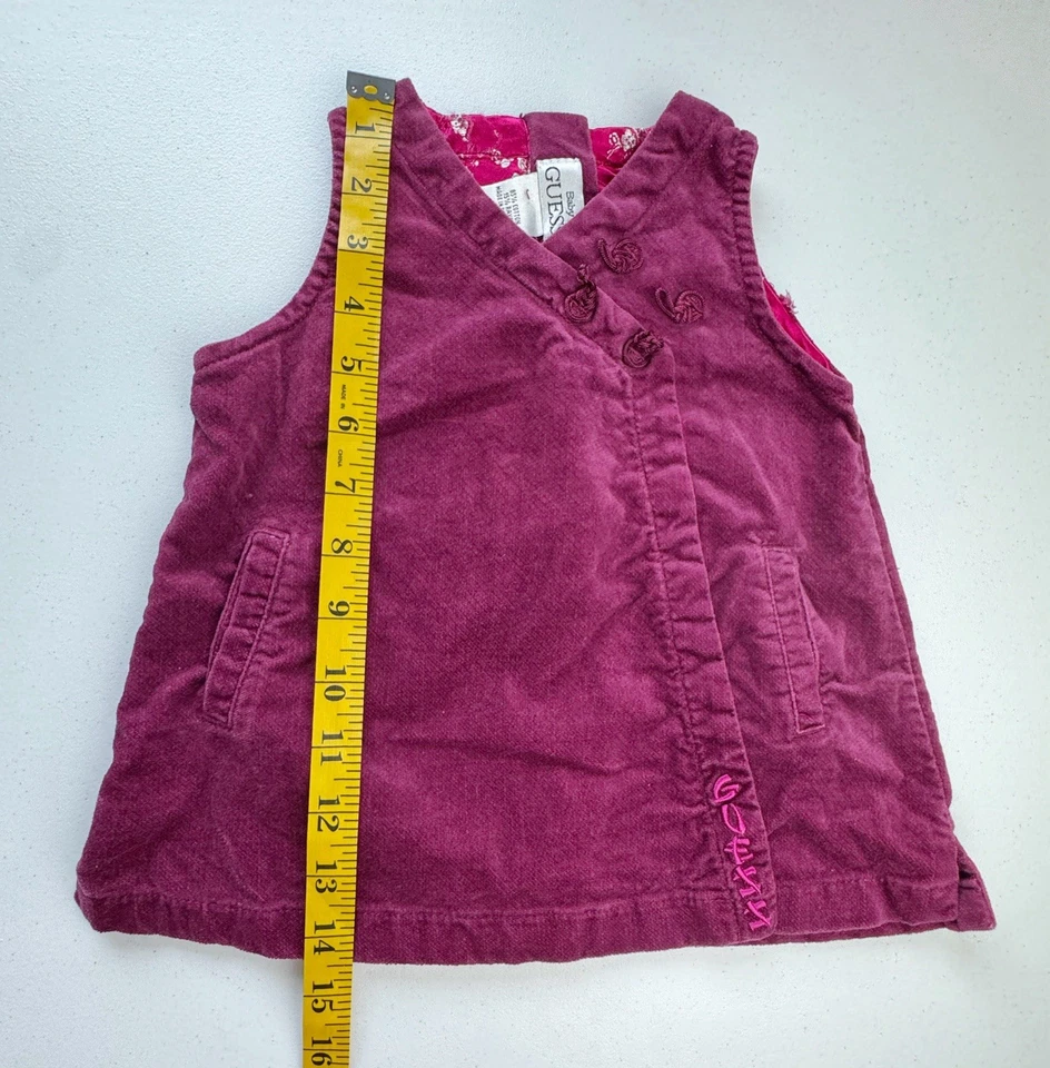 Vestido de terciopelo Baby Guess 12 meses Foto 2 de 2