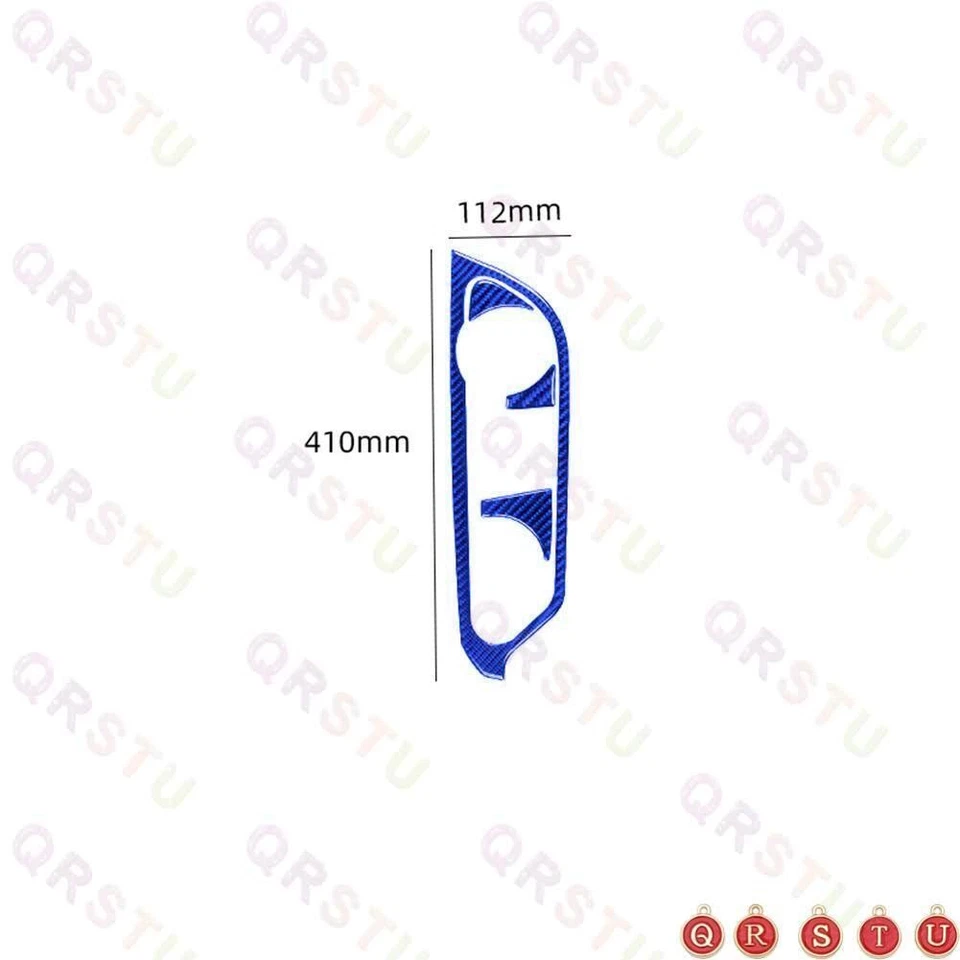 Panel de ajuste de marco portavasos interior de fibra de carbono para Ford Explorer 2011-14 azul Foto 2 de 4