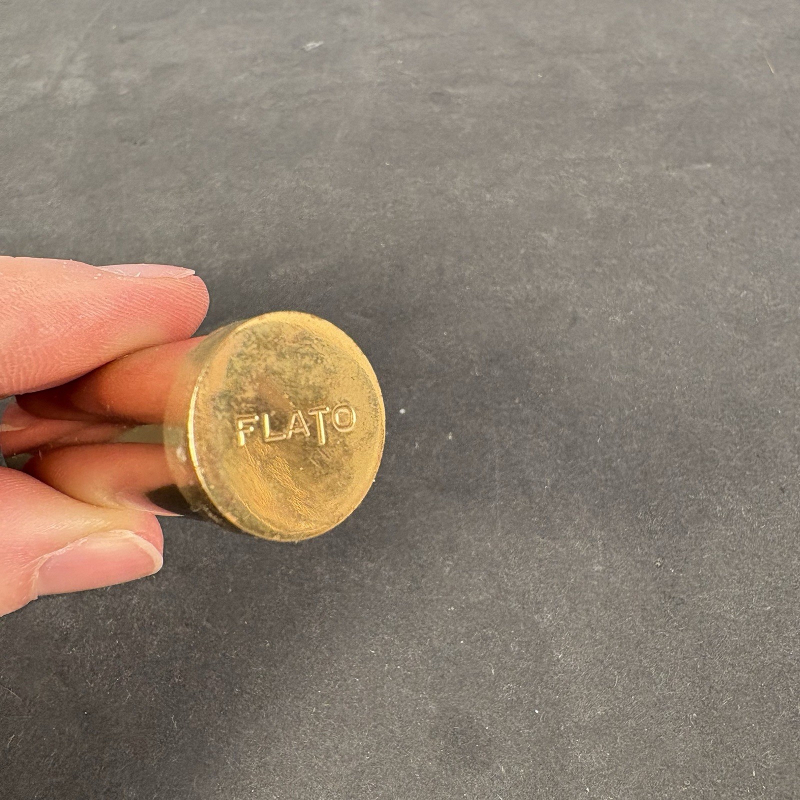 Vintage Rare Salvador Flato Spider Brass Lipstick Case