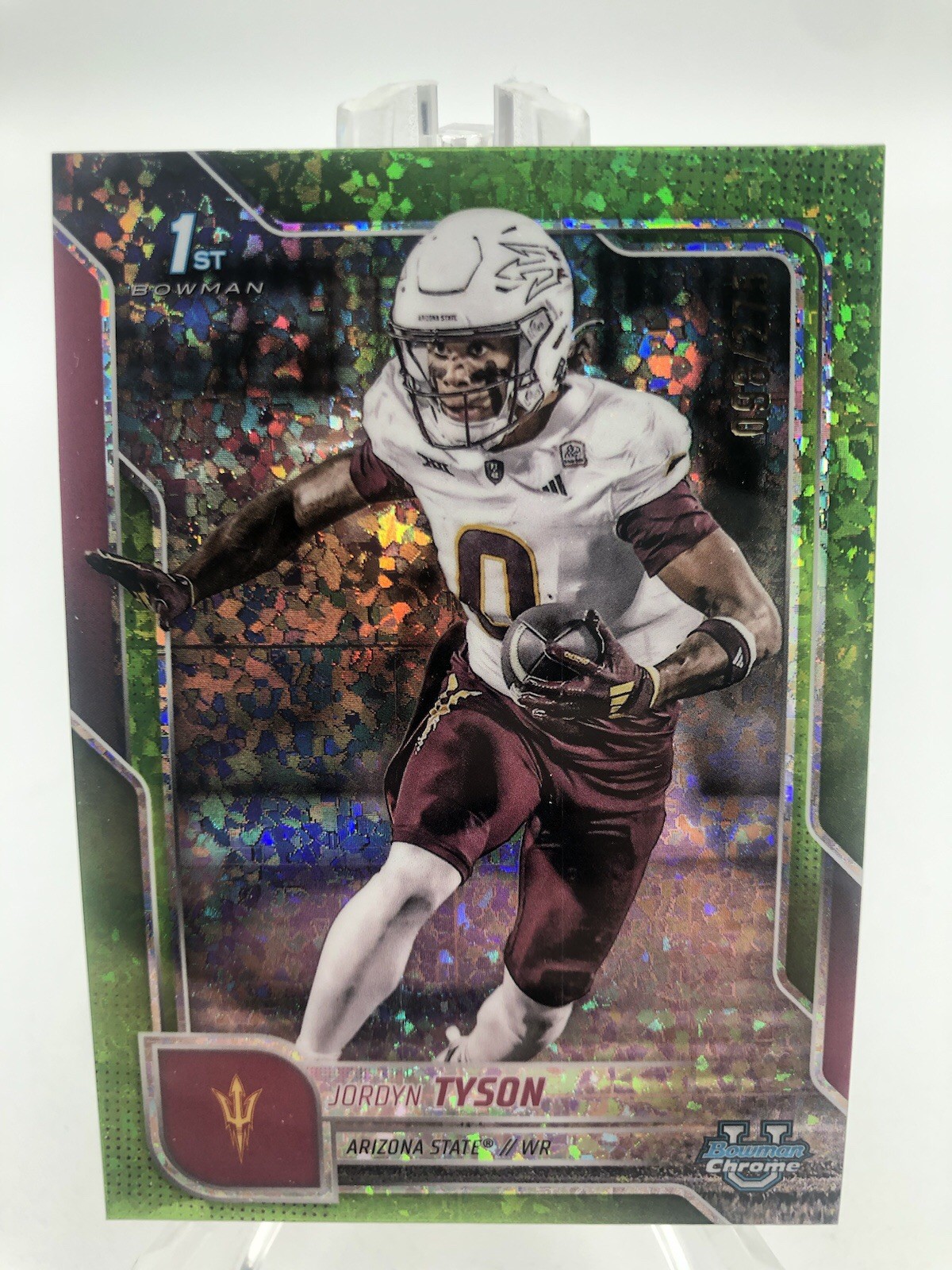 2025 Bowman University Chrome - Jordyn Tyson #31 Lime Green Mini-Diamonds /275