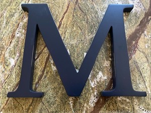 Pottery Barn Kids Wall Letter M Navy Blue 8” Vintage