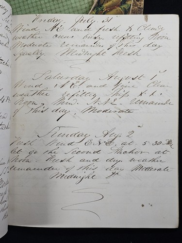 1864-75 9 MANUSCRIPT SHIPS LOGS DIARIES Diary YACHY OSPREY UK AMERICA AFRICA - Picture 14 of 24