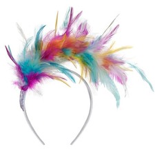 1920s Feather Fascinator Headband for Women Kentucky Derby Headpiece Four Color