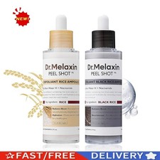 Dr.Melaxin Peel Shot Glow White and Black Rice Ampoule Duo FREE SHIPPING New US